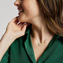 Load image into Gallery viewer, Classic Mother-of-Pearl Gold-Tone Stainless Steel Pendant Necklace
