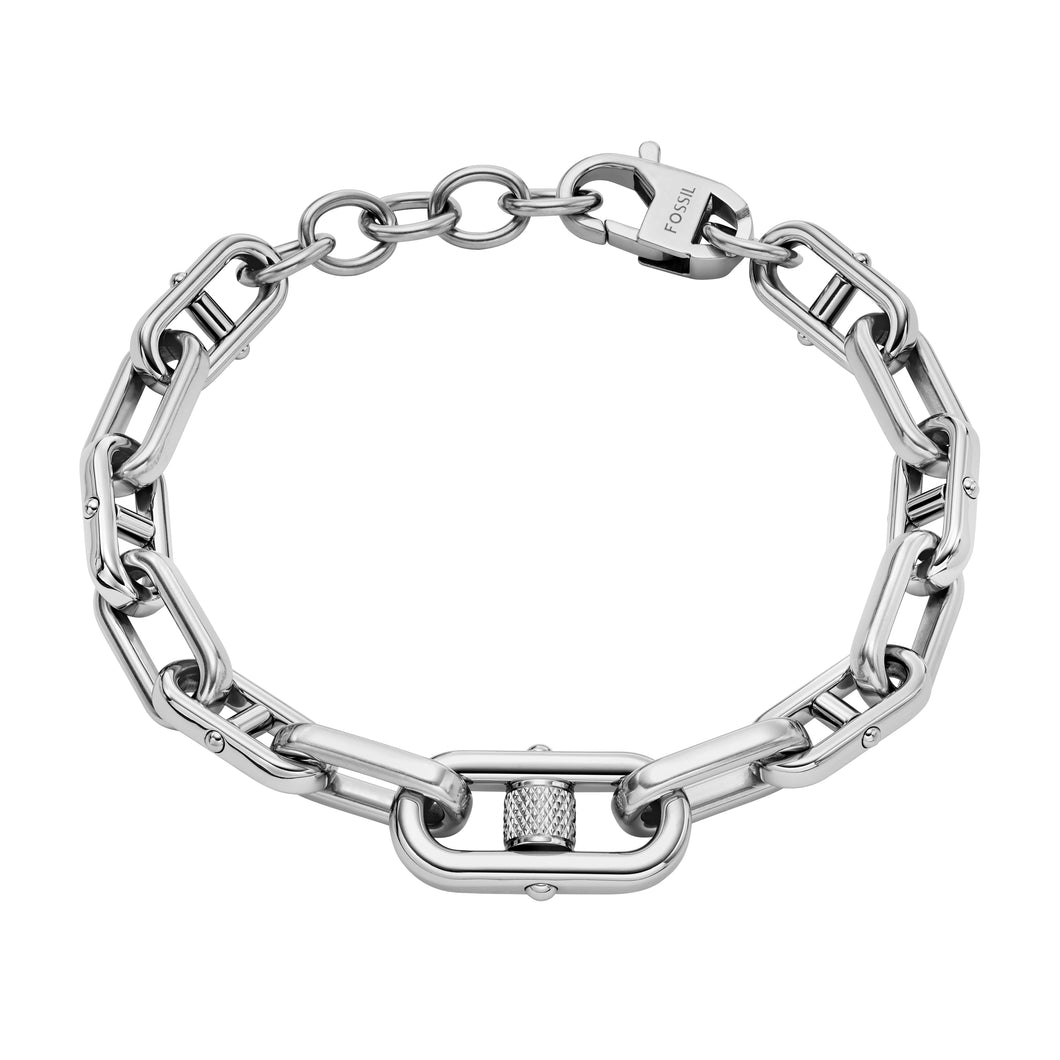 Knox Knurled Texture Stainless Steel Chain Bracelet