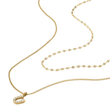 Load image into Gallery viewer, Sutton Horseshoe Gold-Tone Stainless Steel Multi Strand Necklace
