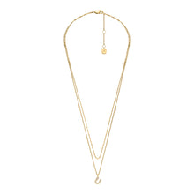 Load image into Gallery viewer, Sutton Horseshoe Gold-Tone Stainless Steel Multi Strand Necklace
