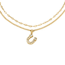 Load image into Gallery viewer, Sutton Horseshoe Gold-Tone Stainless Steel Multi Strand Bracelet
