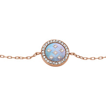 Load image into Gallery viewer, Merrit Classic Mother-of-Pearl Rose Gold-Tone Stainless Steel Station Bracelet
