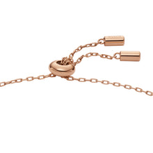 Load image into Gallery viewer, Merrit Classic Mother-of-Pearl Rose Gold-Tone Stainless Steel Station Bracelet
