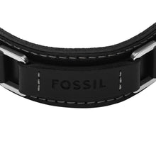 Load image into Gallery viewer, Machine Rugged Stainless Steel and Black Padded Leather Strap Bracelet
