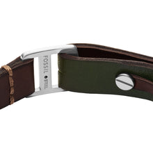 Load image into Gallery viewer, Machine Rugged Green and Brown Leather Strap Bracelet
