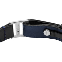 Load image into Gallery viewer, Machine Rugged Midnight Blue and Black Leather Strap Bracelet
