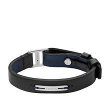 Load image into Gallery viewer, Machine Rugged Midnight Blue and Black Leather Strap Bracelet
