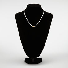 Load image into Gallery viewer, Harlow Rondelles White Acrylic Pearl Stainless Steel Station Necklace
