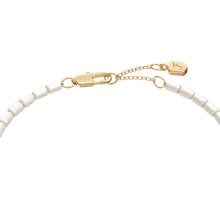 Load image into Gallery viewer, Harlow Rondelles White Acrylic Pearl Stainless Steel Station Bracelet
