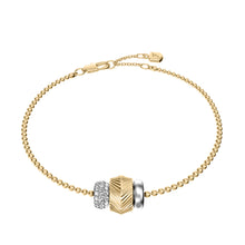 Load image into Gallery viewer, Harlow Rondelles Two-Tone Stainless Steel Station Bracelet
