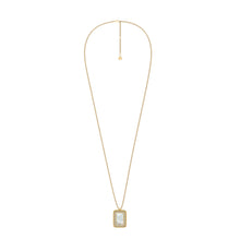 Load image into Gallery viewer, Raquel Glitz White Mother-of-Pearl Spinning Pendant Necklace
