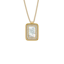 Load image into Gallery viewer, Raquel Glitz White Mother-of-Pearl Spinning Pendant Necklace
