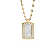 Load image into Gallery viewer, Raquel Glitz White Mother-of-Pearl Pendant Necklace
