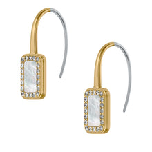 Load image into Gallery viewer, Raquel Glitz White Mother-of-Pearl Drop Earrings
