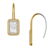 Load image into Gallery viewer, Raquel Glitz White Mother-of-Pearl Drop Earrings
