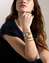 Load image into Gallery viewer, Ellis Domed Collection Gold-Tone Stainless Steel Bangle Bracelet
