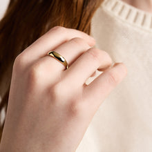 Load image into Gallery viewer, Ellis Domed Collection Gold-Tone Stainless Steel Band Ring
