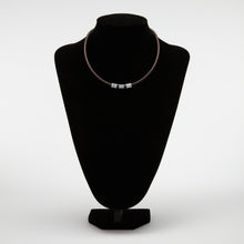 Load image into Gallery viewer, Machine Rondelles Brown Leather Station Necklace
