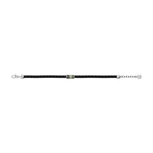 Load image into Gallery viewer, Everett Enamel Black Leather Station Bracelet
