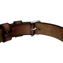 Load image into Gallery viewer, Everett Topstitch Brown Leather Strap Bracelet
