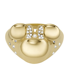 Load image into Gallery viewer, Disney Fossil Special Edition Gold-Tone Stainless Steel Signet Ring
