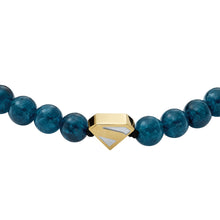 Load image into Gallery viewer, Superman x Fossil Navy Blue Stainless Steel Beaded Bracelet

