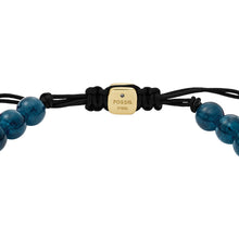 Load image into Gallery viewer, Superman x Fossil Navy Blue Stainless Steel Beaded Bracelet
