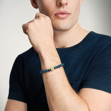 Load image into Gallery viewer, Superman x Fossil Navy Blue Stainless Steel Beaded Bracelet
