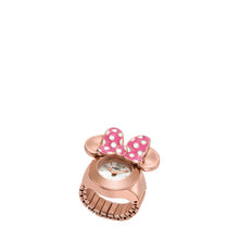 Load image into Gallery viewer, Disney Fossil Limited Edition Two-Hand Rose Gold-Tone Stainless Steel Watch Ring
