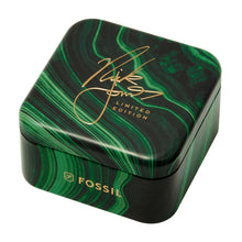 Load image into Gallery viewer, Nick Jonas x Fossil Machine Luxe Green Vignette Two-Hand Gold-Tone Stainless Steel Watch Ring
