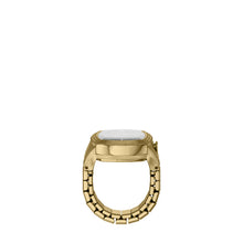Load image into Gallery viewer, Nick Jonas x Fossil Machine Luxe Green Vignette Two-Hand Gold-Tone Stainless Steel Watch Ring
