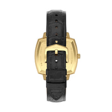 Load image into Gallery viewer, Nick Jonas x Fossil Machine Luxe Three-Hand Black Croco Leather Watch

