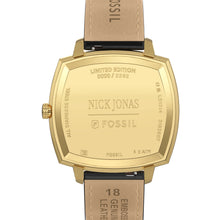 Load image into Gallery viewer, Nick Jonas x Fossil Machine Luxe Three-Hand Black Croco Leather Watch
