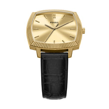 Load image into Gallery viewer, Nick Jonas x Fossil Machine Luxe Three-Hand Black Croco Leather Watch
