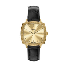 Load image into Gallery viewer, Nick Jonas x Fossil Machine Luxe Three-Hand Black Croco Leather Watch

