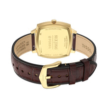 Load image into Gallery viewer, Nick Jonas x Fossil Machine Luxe Blue Vignette Three-Hand Brown Croco Leather Watch
