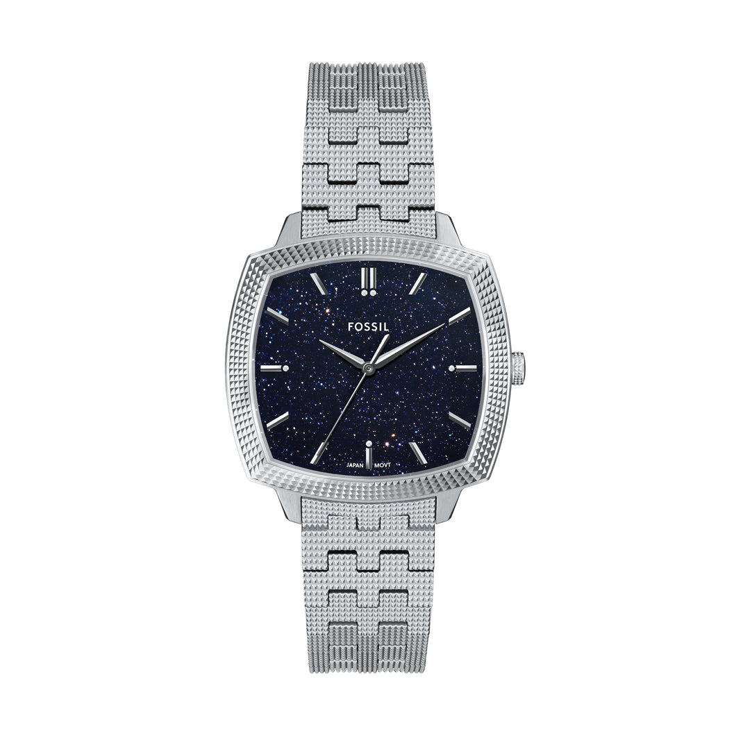 Nick Jonas x Fossil Machine Luxe Aventurine Three-Hand Stainless Steel Watch
