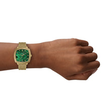 Load image into Gallery viewer, Nick Jonas x Fossil Machine Luxe Malachite Three-Hand Gold-Tone Stainless Steel Watch
