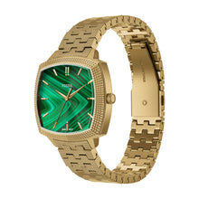 Load image into Gallery viewer, Nick Jonas x Fossil Machine Luxe Malachite Three-Hand Gold-Tone Stainless Steel Watch
