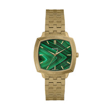 Load image into Gallery viewer, Nick Jonas x Fossil Machine Luxe Malachite Three-Hand Gold-Tone Stainless Steel Watch
