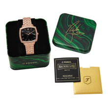 Load image into Gallery viewer, Nick Jonas x Fossil Machine Luxe Marble Three-Hand Rose Gold-Tone Stainless Steel Watch
