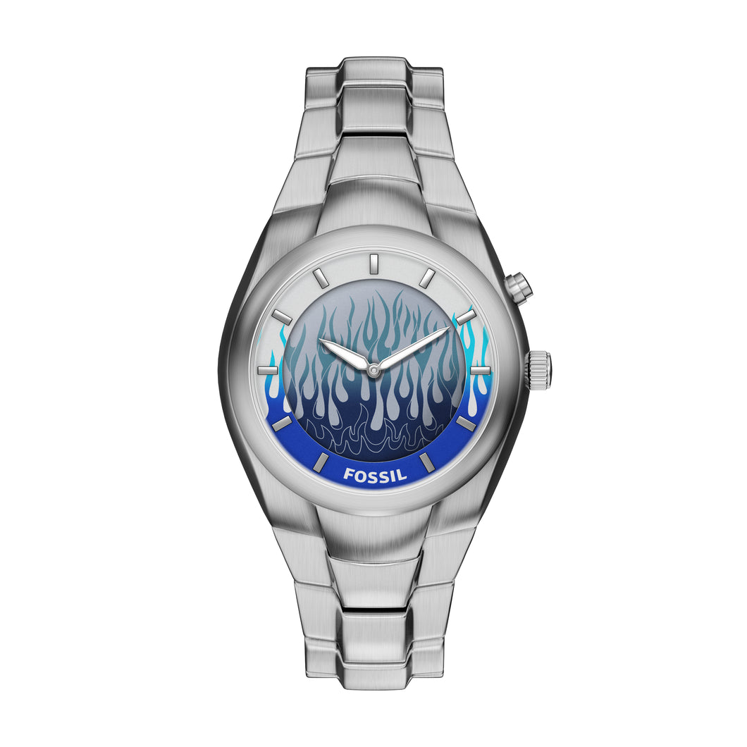FOSSIL フォッシル BIG TIC アナデジ ブルー 水色 Y2K y2k 00s FOSSIL Big Tic JR-8063 Light Blue Animated Watch, Box Tags