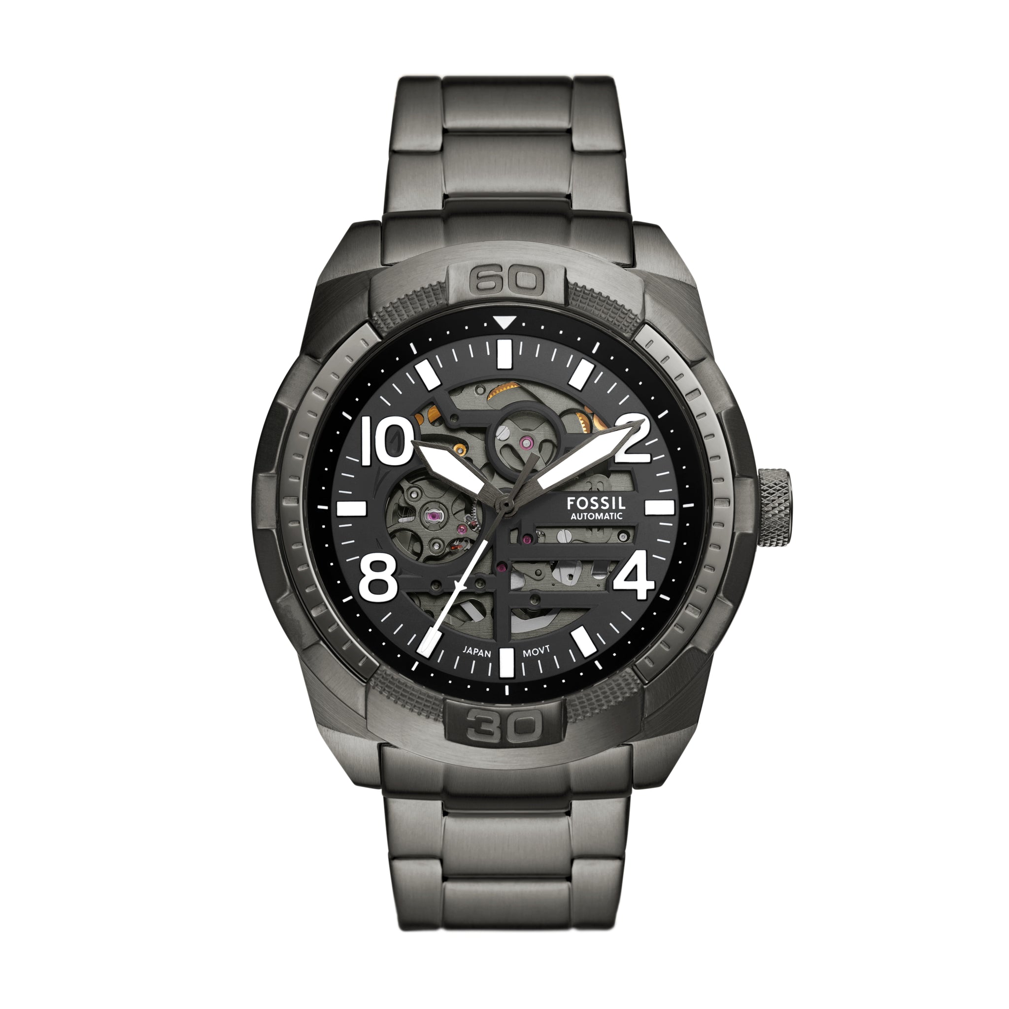 Outlet Fossil watch SMOKE gunmetal