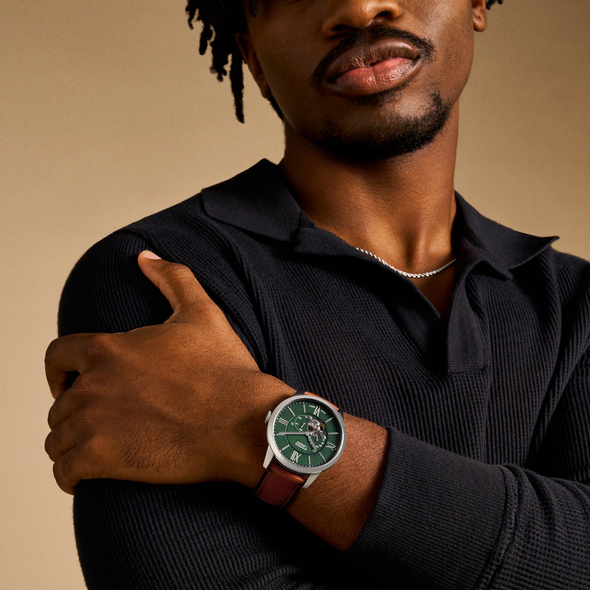 Townsman Multifunction Brown Leather Watch – Fossil Singapore