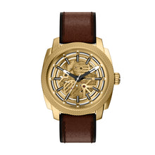 Load image into Gallery viewer, Machine Automatic Brown Leather Watch
