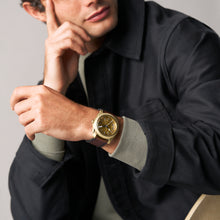 Load image into Gallery viewer, Machine Automatic Brown Leather Watch

