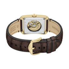 Load image into Gallery viewer, Carraway 30mm Automatic Brown Croco Leather Watch
