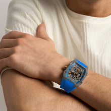 Load image into Gallery viewer, Machine X1 42mm Automatic Blue Silicone Watch
