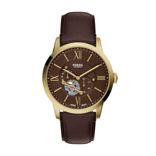 Load image into Gallery viewer, Townsman 44mm Automatic Brown Leather Watch
