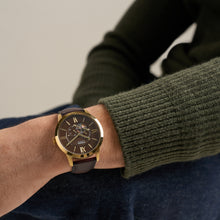 Load image into Gallery viewer, Townsman 44mm Automatic Brown Leather Watch
